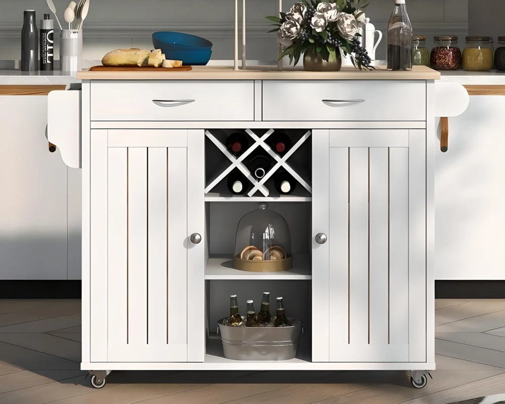 mobile kitchen island with storage